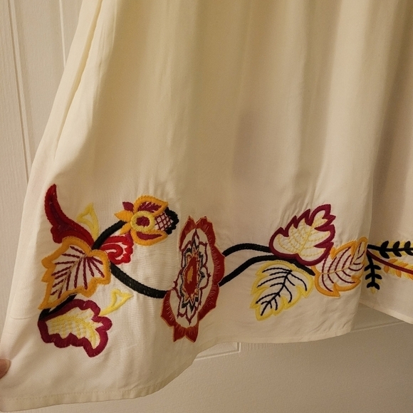 Red Carter NWT ADELAIDE FLORAL EMBROIDERED OFF THE SHOULDER MINI SUNDRESS Size S - Picture 11 of 15